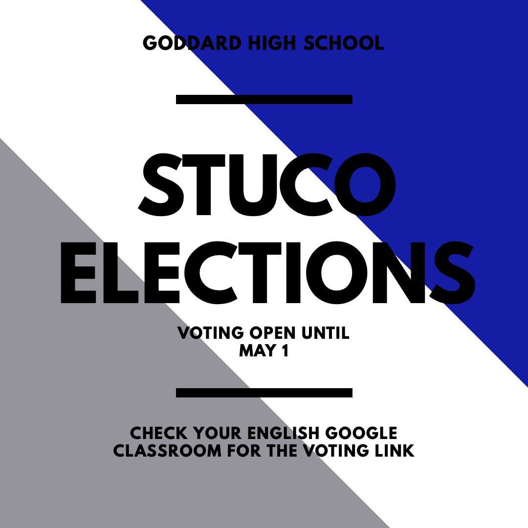 ✰ STUCO ELECTIONS ✰ 
elections are finally here! make sure to vote by using the link in your english google classroom!