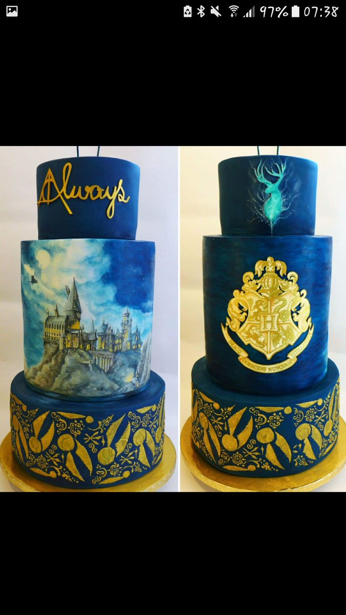 ToriJWebb's tweet photo. Looking for something sweet in the kitchen and remembering the fantastic cake my Dad and Stepmum had made for my wedding day. It was the best cake ever, 4 different flavoured sponges in this beauty #HarryPotter  #jkrowling https://t.co/lJbET3AAFX