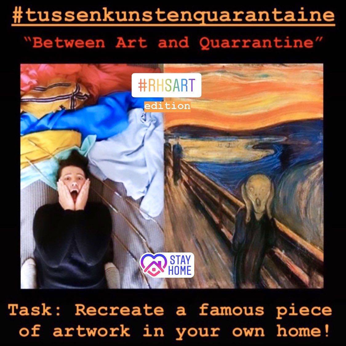 #TUSSENKUNSTENQUARANTAINE 🎨 Are you ready for these absolute belters?? 🤩 It’s been the highlight of my lockdown receiving these photos from my pupils, I think they all did such an AMAZING job!! 💯 Check out the thread below to see all the famous artworks they recreated!! 👏👏👏
