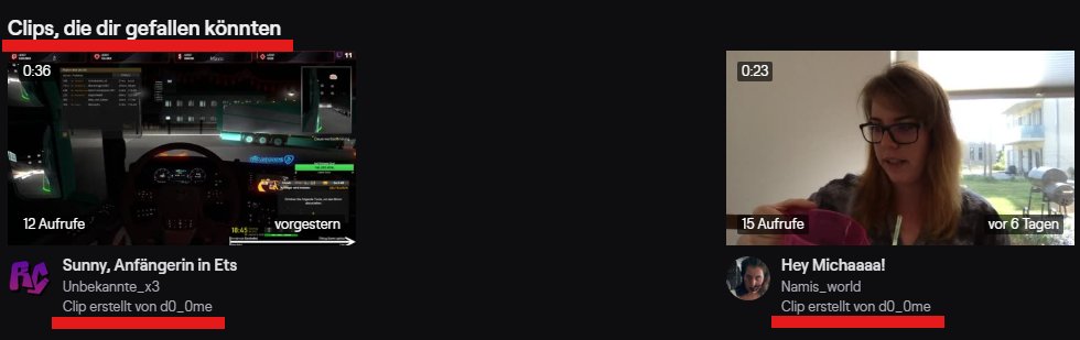 diese Empfehlungen, wow! Was würde ich nur ohne Twitch tun?