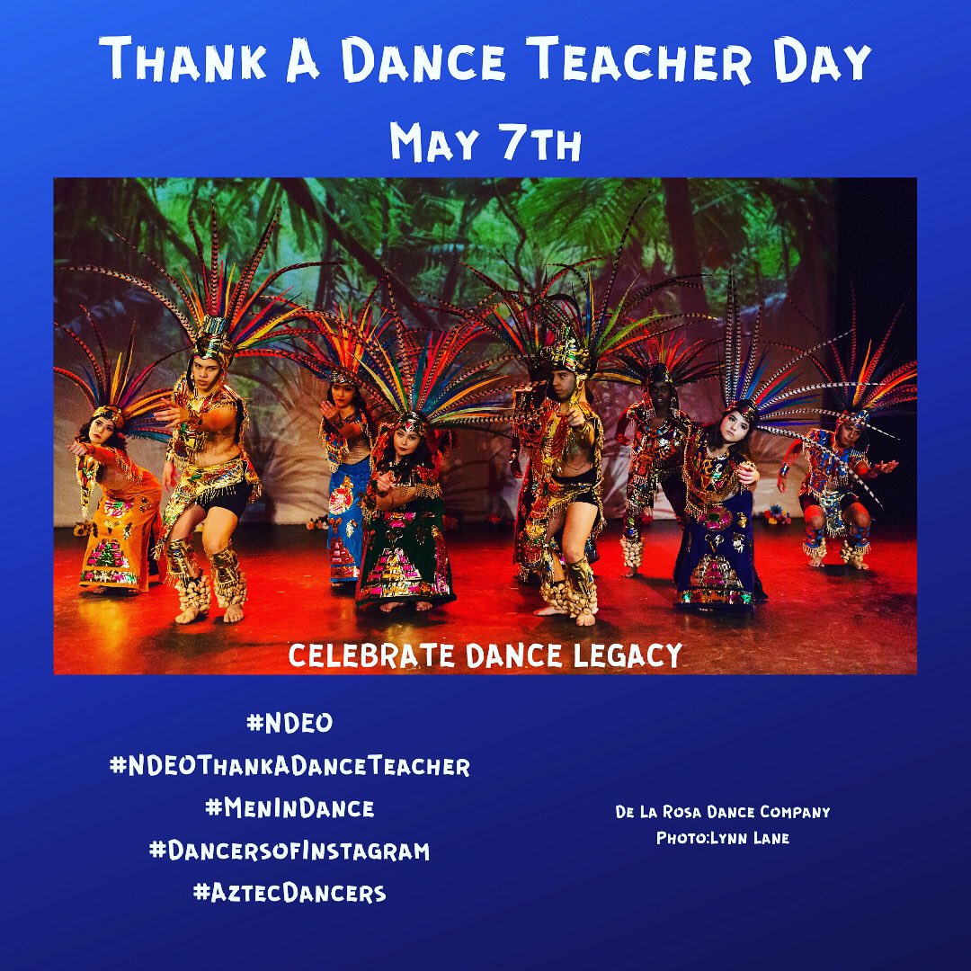 CoryJeanne's tweet photo. Join @NDEOdance celebrating “ThankA Dance Teacher Day!” and the Teachers who make it possible! #NDEO
#NDEOThankADanceTeacher
#MenInDance
#AztecDancers
#DancersofInstagram https://t.co/5ZOZMUmR9G
