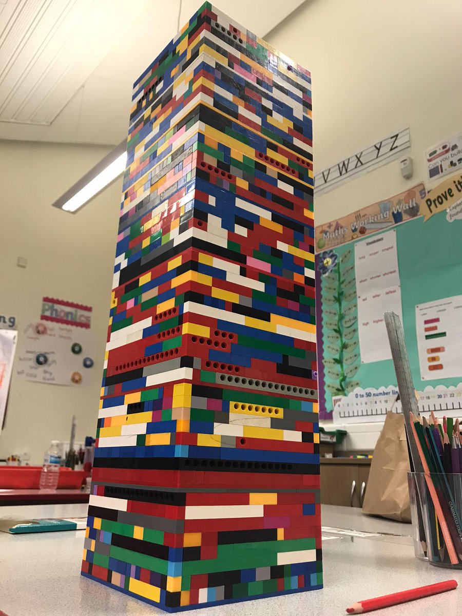 The sky’s the limit! How many blocks are in this Lego building?! #Kidscreativity #Keyworkerkids