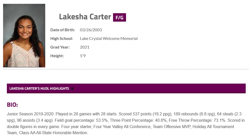 MNRiseGirls's tweet photo. Check Out @keshalc326 's Player Page! Bio, and Highlight Film: https://t.co/aXpXN32Wae https://t.co/iQW4mvUPnP