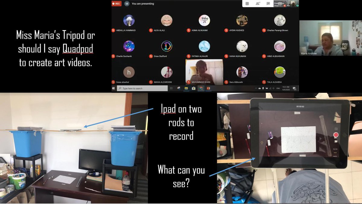 AIS_VisualArts's tweet photo. Kudos to Mr. Maria's quadpod setup for filming teaching videos! #AISDistantYetTogether #AISTeachingOnline #AISCommunity https://t.co/ltaaQmKEHd