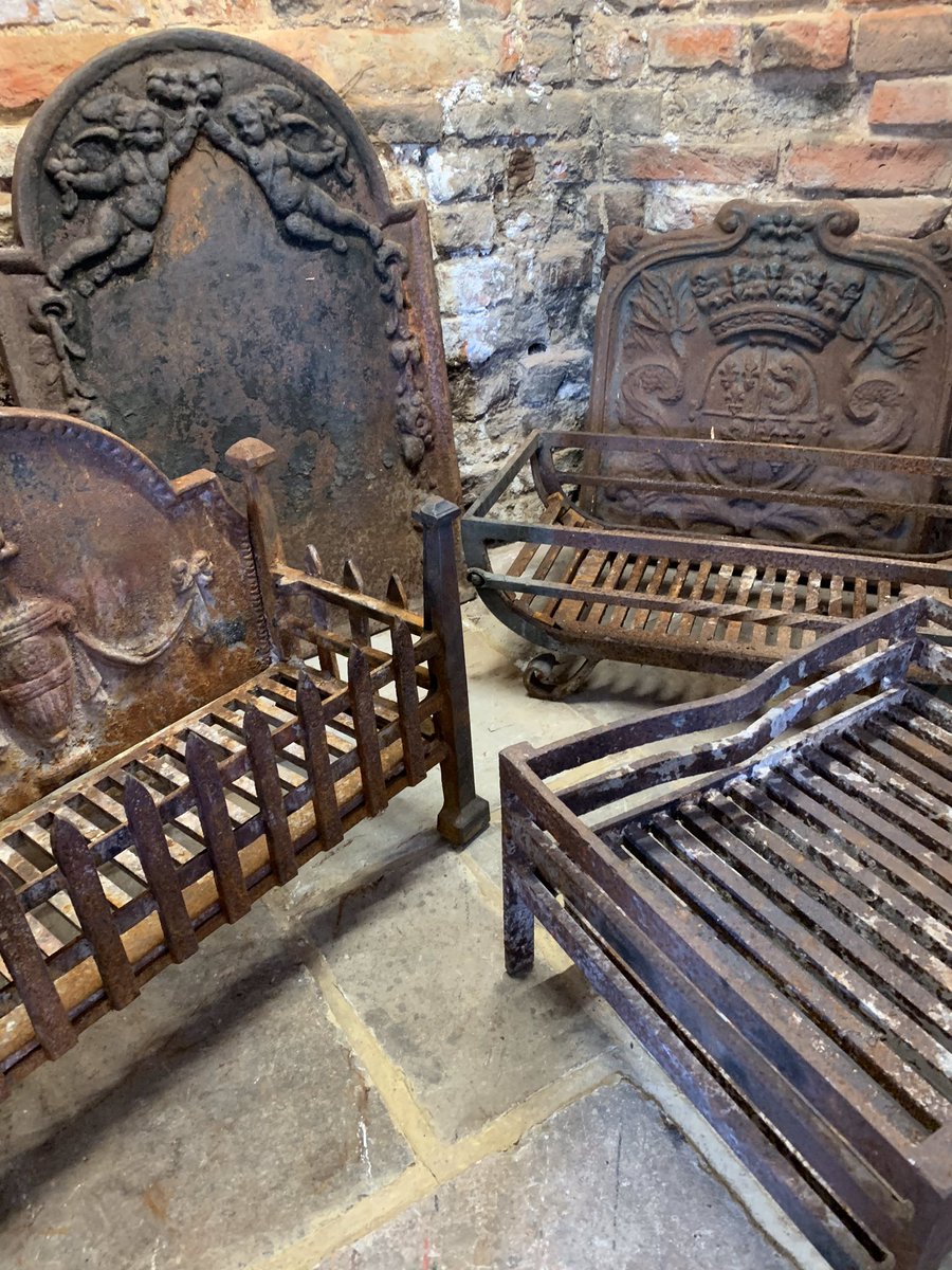 TudorAntiques's tweet image. As it’s raining today will just add a picture of some of the items we have for the fireplace. Lots of #firebacks #firegrates etc #tudorroseantiques.co.uk
