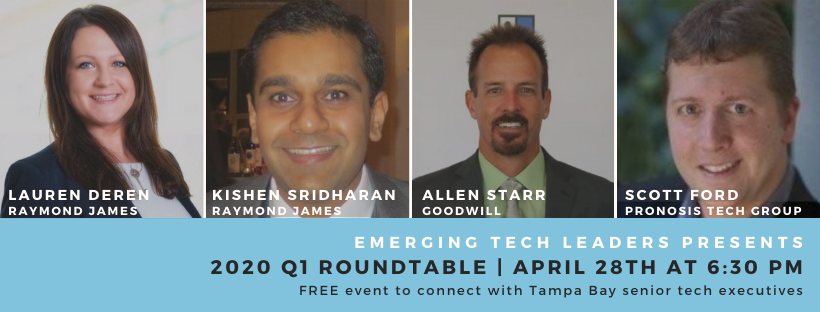 ETLTampaBay's tweet photo. Join us today at 6:30 PM to get any questions answered by Tampa Bay senior tech executives. This event is completely free and will take place virtually. RSVP here: https://t.co/6oZN4VDQt5 https://t.co/QGgZWvaIWm