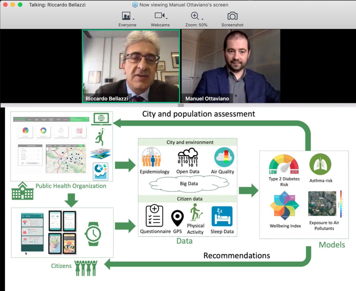 PulseProjectEU1's tweet image. Professor @rbellazzi (@unipv) and @manui (@Life_S_Tech ) are now presenting how #PULSEproject System works and what services it can offer to #PublicHealth organizations.

How the use of #BigData can predict diseases such as #diabetes and #asthma?

#Bigdata4Health #HiAP