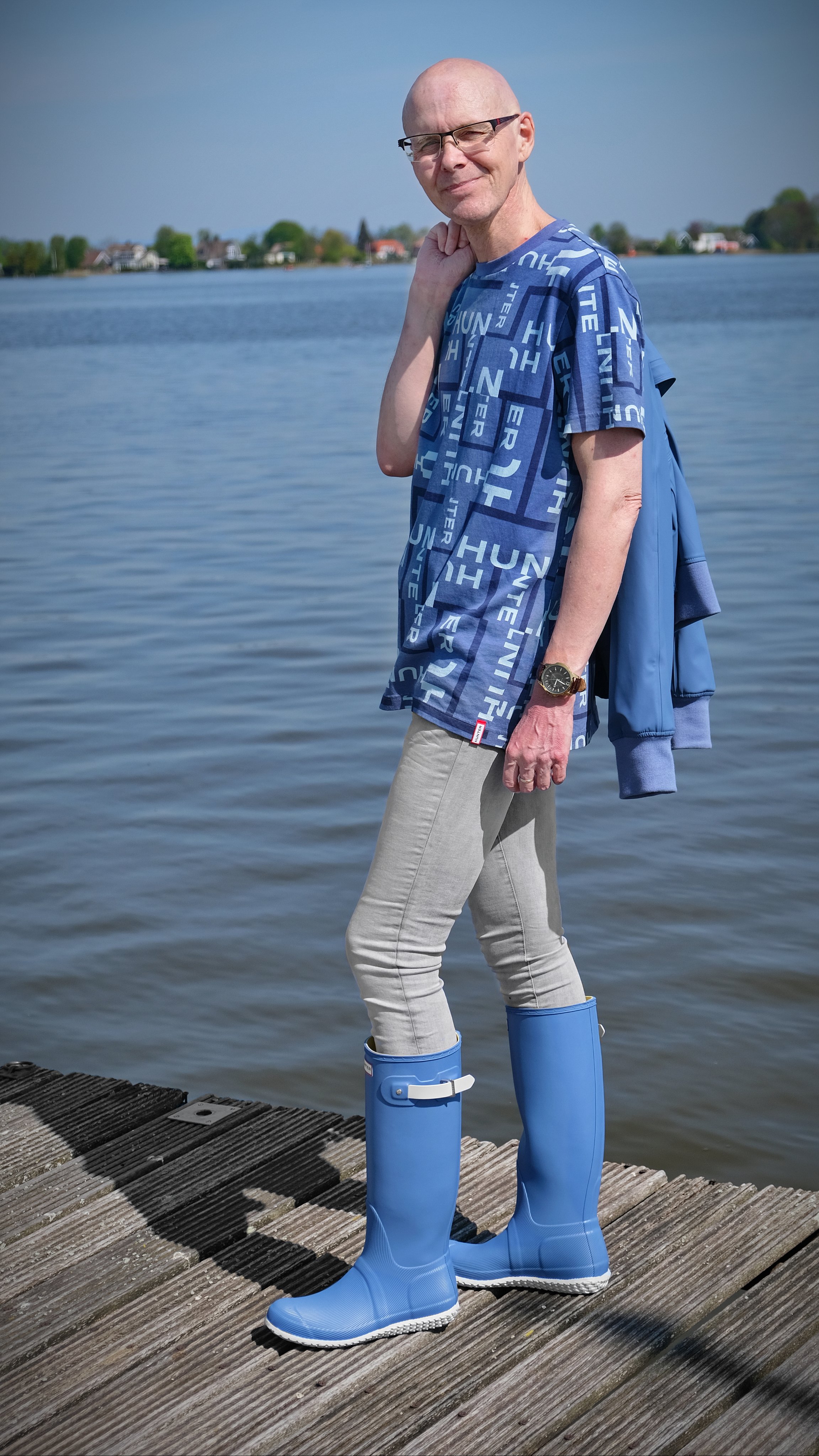 Hunter boots hotsell wave blue