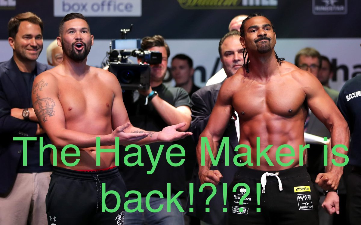 David Haye will return for undisputed!!!! youtu.be/qNQqHDvIfL4 via <a href="/YouTube/">YouTube</a>