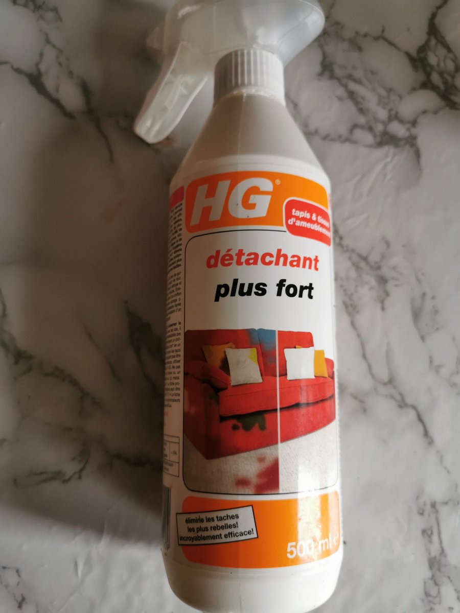 Aujourd'hui je vous parle d'un nouveau produit que j'ai testé: le détachant plus fort de HG. Il est conseillé pour les taches sur les tissus d'ameublement, les tapis, moquette et les différentes choses en tissus qui ne peuvent pas être lavé  #détachant #hg marie-maman-blogueuse.fr/index.php/2020…