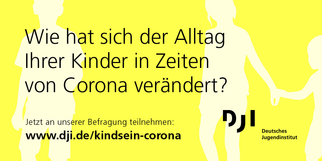DJI_Redaktion's tweet photo. Jetzt mit Bild, damit noch mehr Eltern mit Kindern zwischen 3 und 15 Jahren auf unsere Befragung aufmerksam werden: https://t.co/BMDwJ0BXD3 Denn je mehr Menschen teilnehmen, desto aussagekräftiger sind unsere Ergebnisse.  #covid19 #CoronaVirusDE #coronaEltern #RetweeetPlease https://t.co/HfMKxfCRlR