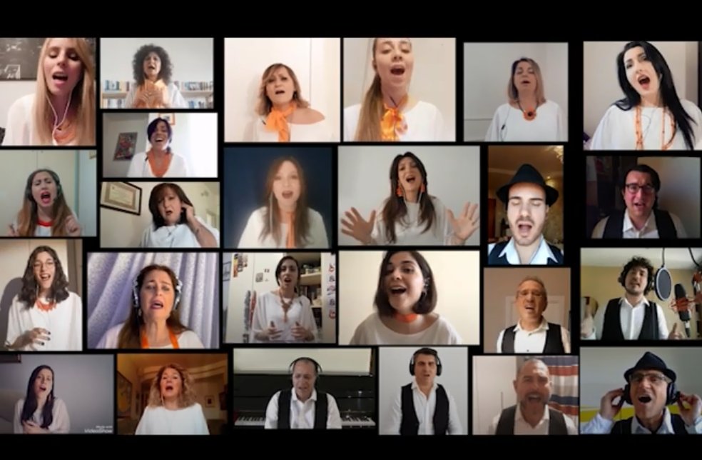 AnitaDefelice's tweet photo. Voices for humans. 
Stay at home and donate, if you can
https://t.co/17T8woTHHU

#covid19italy #SolidarietaDigitale #barisolidale #music #choir #donate https://t.co/b5IDRhQDwp