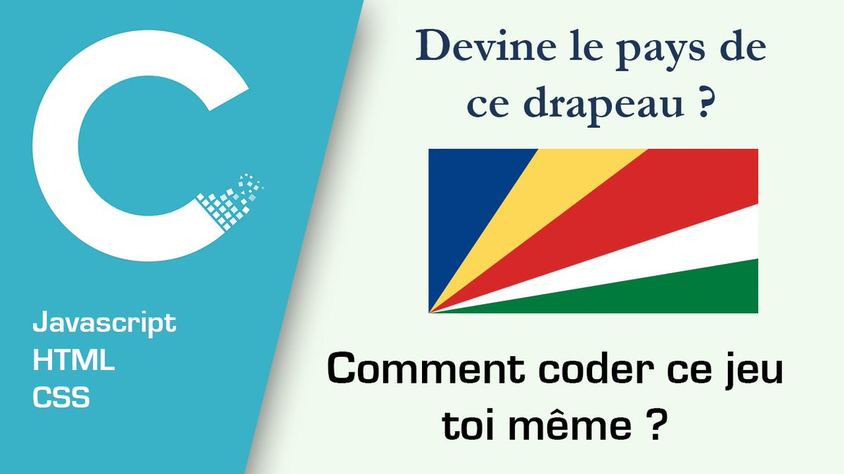 jenaiccambre's tweet photo. Dans ce replay, j'explique comment faire un quizz "à quel pays appartient ce drapeau" en JavaScript, HTML, CSS et gestion d'une API en JSON.

Je pars d'une page blanche et toutes les étapes sont expliquées.

#programmation 

https://t.co/3BNYRqlgIU https://t.co/J0r5fhG2kt