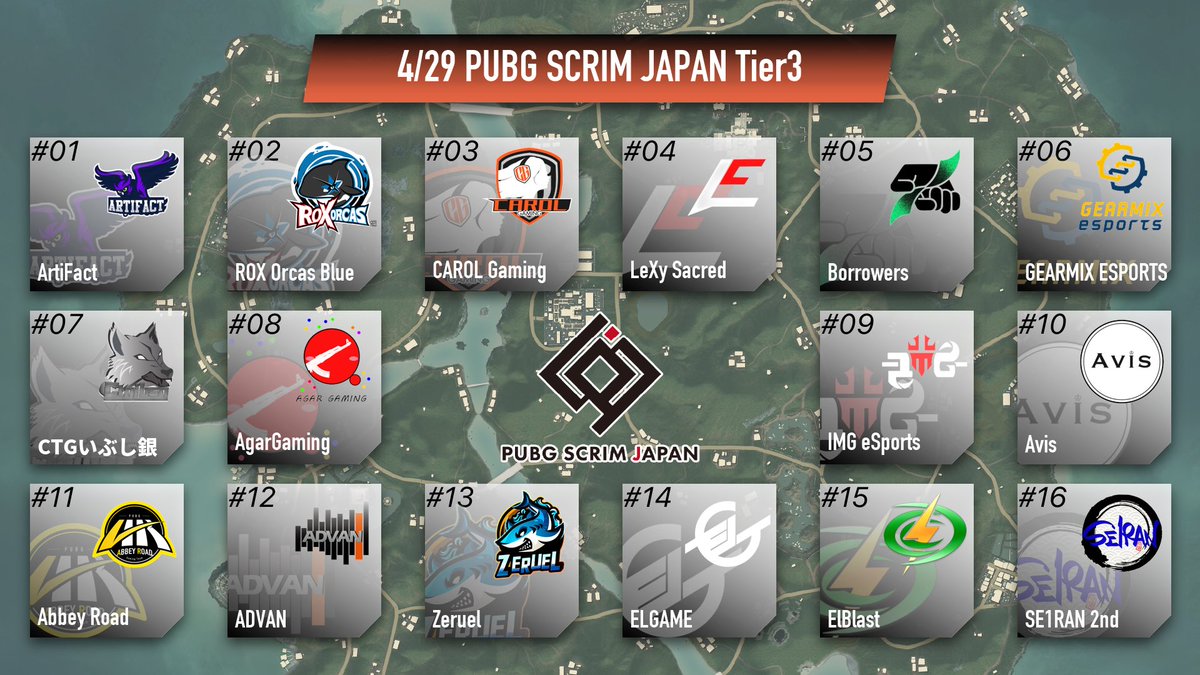 PUBGSCRIMJAPAN's tweet photo. ⚡️4/29(水) PUBG SCRIM JAPAN⚡️
20:45開始
神視点放送はありません。選手の個人視点等によりお楽しみ下さい。 https://t.co/SpL8OOjR7s