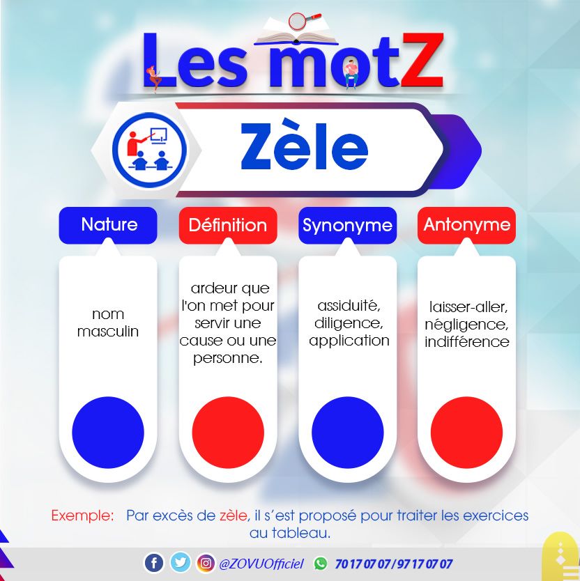 ZOVUOfficiel's tweet photo. Salut les #ASSAH! C’est mardi et voici un autre mot à ajouter à votre vocabulaire si vous ne l’employez pas encore : Zèle.
Lisez plutôt !

#ZOVU #motZ #Education #Savoir #Togo #Team228 #Afrique https://t.co/Yr2v85Ul7d
