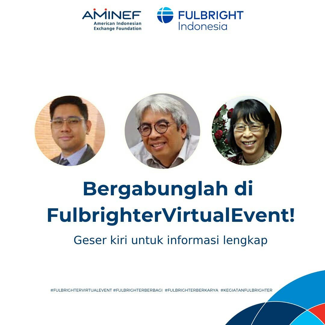 FulbrightID's tweet photo. #KegiatanFulbrighter Indonesia
Geser Kiri ⬅️ untuk #FulbrighterVirtualEvent oleh Ahmad Gamal (2008 Fulbright MA), Imam Prasodjo (2007 Fulbright Visiting Scholar & 1988 Fulbright MA), serta Melani Budianta (1979 Fulbright MA & 1988 Fulbright PhD) besok, Rabu 29 April, pkl 10.00. https://t.co/5ZyudLbtVh
