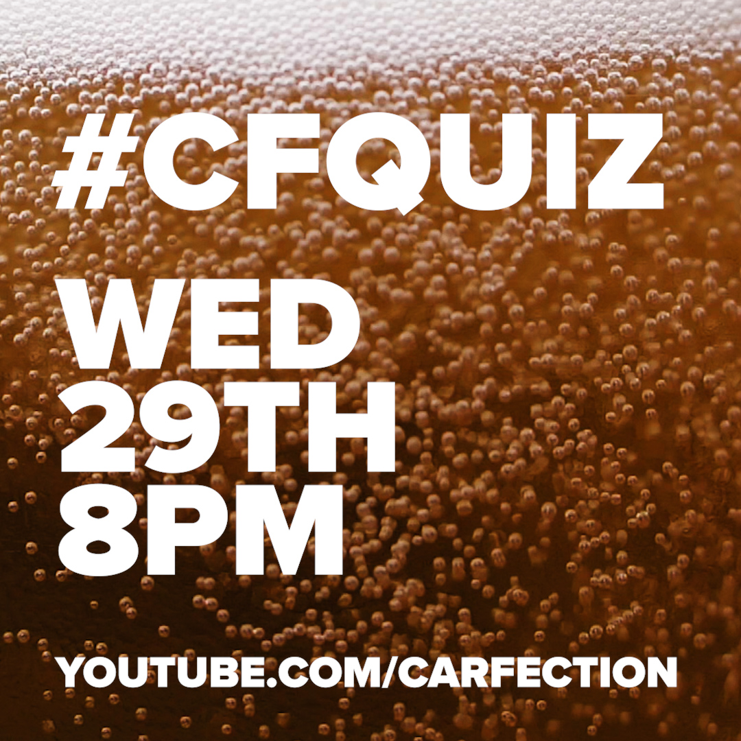 Carfection's tweet photo. Tomorrow night, at 8PM UK time on https://t.co/gX60pULBOo we’ll be having our first LIVE Carfection Pub quiz hosted by me and @HenryCatchpole. Set your reminders and come join us! #CFQuiz https://t.co/ivdlzqr6Gu