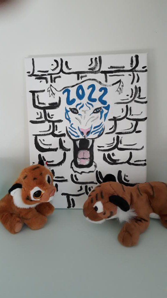 LHopson6_THS's tweet photo. Mine and my daughter's  tigers ready to go in the window for Tiger Tuesday! https://t.co/O0cNPDlGSF