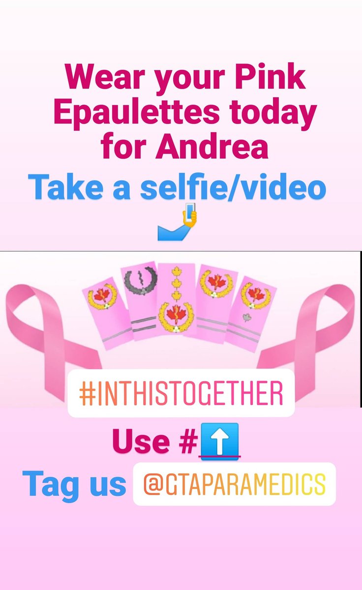 GTAParamedics's tweet photo. Let's wear pink today to support Paramedic Andrea!

Donate at https://t.co/RypCDAJZxd https://t.co/NjnCE7Tgxr