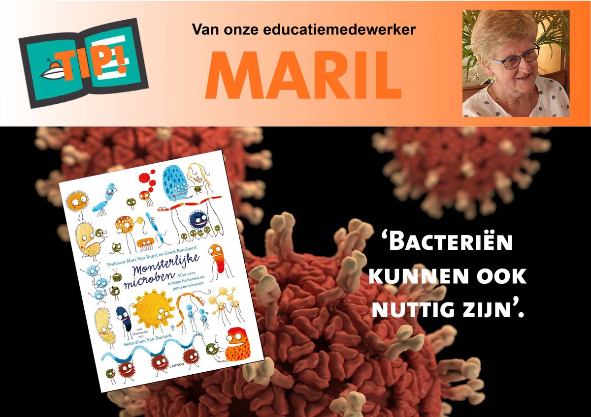 BibliotheekAP's tweet photo. In deze tijd vliegen de virussen en bacteriën je om de oren. Deze monsterlijke microben spelen de hoofdrol in de boekentip van Maril dit keer. Lees hier meer over op https://t.co/Pq5XtiJDZb #boekentip #onlinebibliotheek #coronavirus #kinderboeken #bacterie #microben #leestip https://t.co/04QpsCKHur