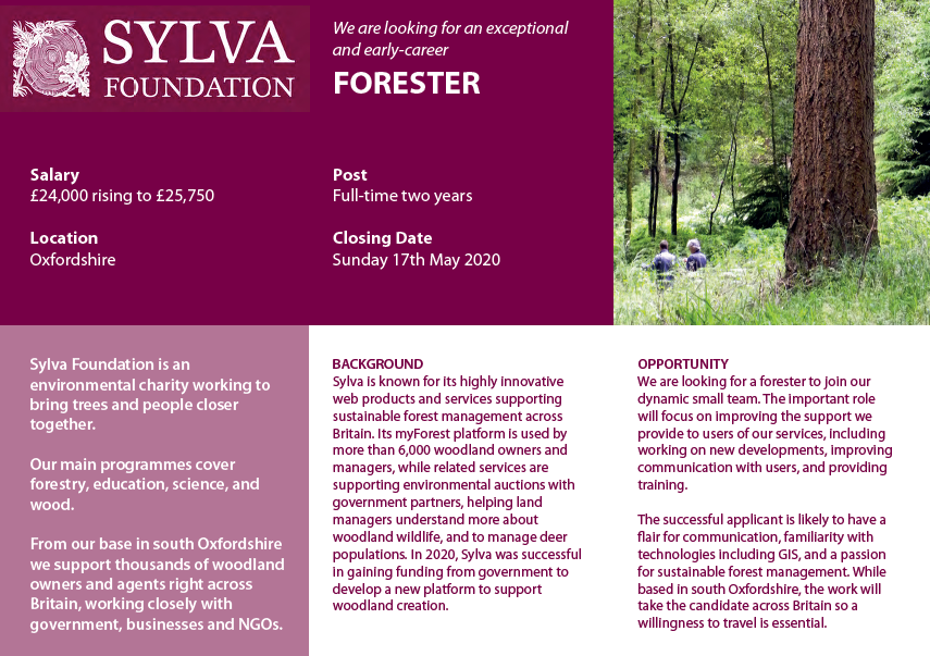 SylvaFoundation's tweet photo. We're looking for an exceptional early-career FORESTER to join us, as advertised with @TheICF. If you've a passion for forestry, a flair for communication, and a firm grasp of information technology, this could be your dream job. https://t.co/GdtOGLPaPT #jobs #forestry https://t.co/9CXPD8aUSj