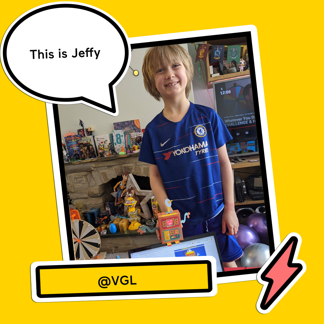 techwillsaveus's tweet photo. Whoa, awesome! ✨Everyone, this is Jeffy! #ClubMake user vgl's #FutureInventorsClub AI robot 🤖

📸: @Mrs_G33k thank you for sharing this awesome make with us! https://t.co/lBAYh421w4