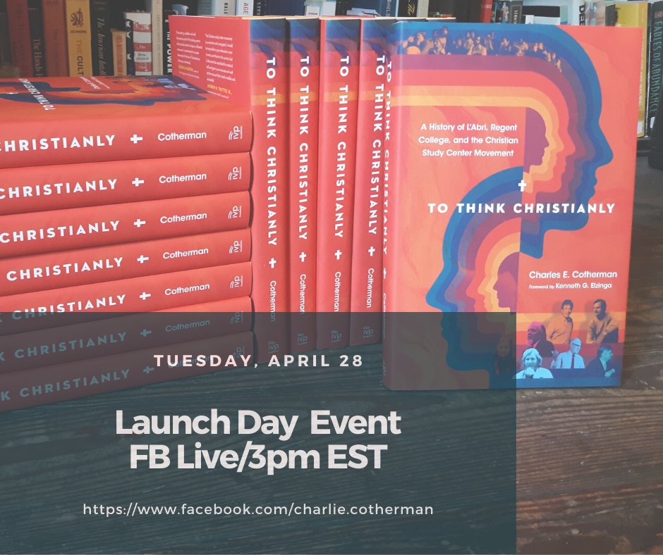 CECotherman's tweet photo. Today is launch day for #ToThinkChristianly. 

I'll be going live on FB at 3EST today for quick book talk. I'd love to have you join. 
https://t.co/qMz5xG0PJE https://t.co/sUvAL40Jz0