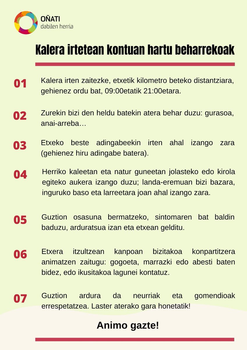 Hona hemen Oñatiko Udalak haur zein gaztientzako sortutako oharrak. Animo!!! 👏🏻👏🏻👏🏻