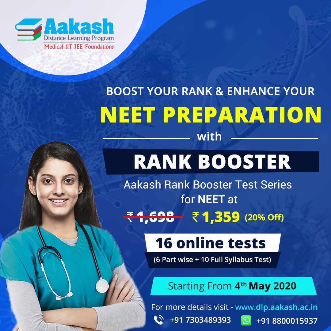 AESL_Official's tweet photo. Aspire to become a doctor? Here is how you can move a step ahead towards your dream. Now prepare at your best with Aakash Rank Booster test series. Enrol now click at https://t.co/oa8Of3dP1I
#AakashEducation #AakashDlp #AakashOnlineLearning https://t.co/5dYlnQN1JR