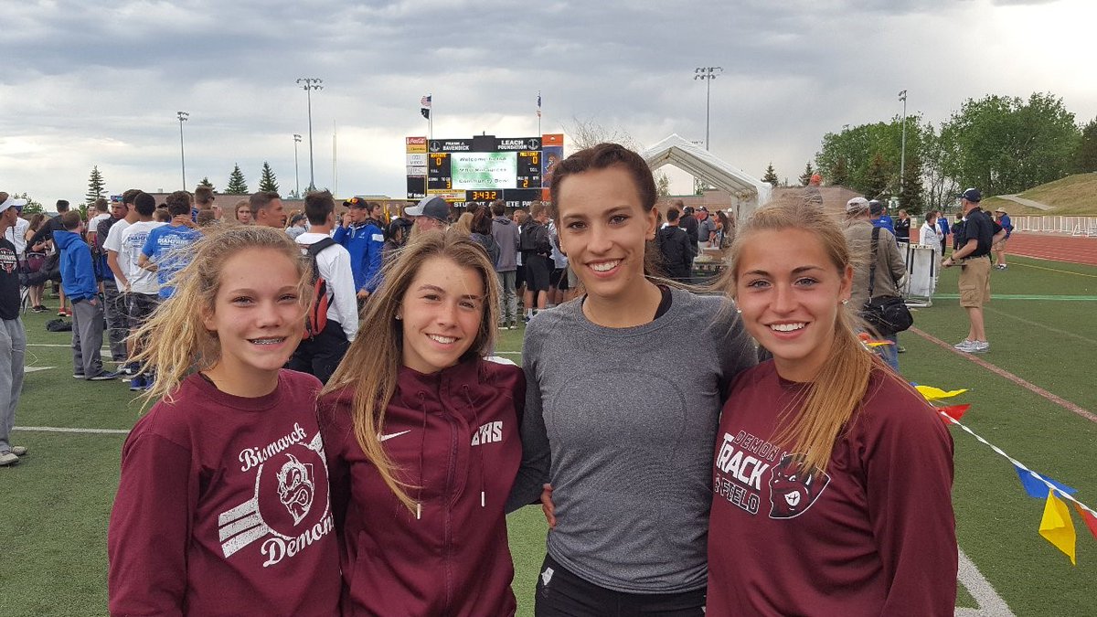 The Bismarck Demon Girls Track and Field Team would like to introduce you to senior athlete Kate Dillman.  She competed in the 100, 200, 4x100 and 4x200 relays for the Demons. Kate was on the school record 4x100 and 4x200 relay teams.