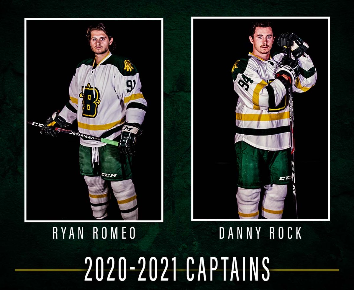 GoldenEaglesHky's tweet photo. The Tribe Has Spoken....

It is with excitement that we announce our 2020-2021 team captains‼️

"C" Sr. #91 @ryanromeo44 (Ryan Romeo) Fairport, N.Y.
"C" Sr. #94 @d_rock1317  (Dannny Rock) Souderton, P.A.

#TalonsUp | @BportAthletics https://t.co/CdiGEcsYYs
