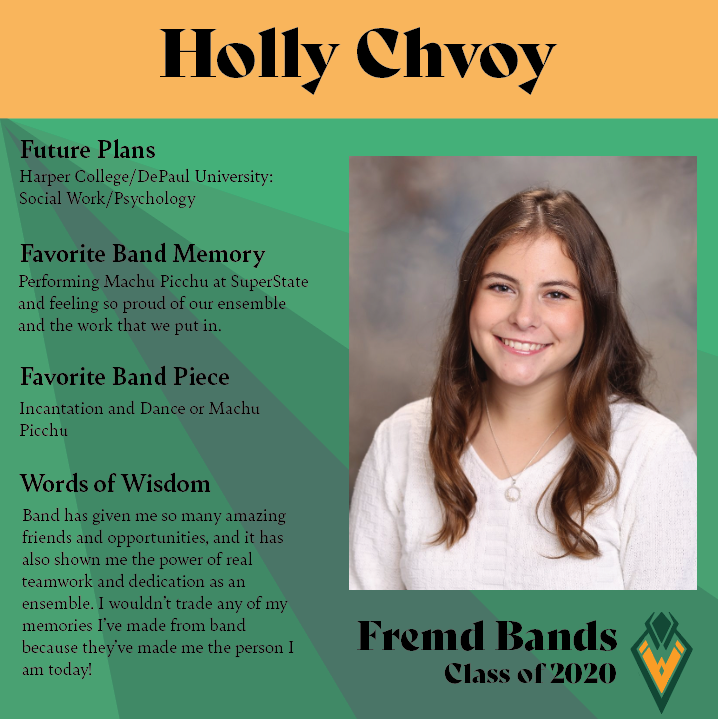 FremdBands's tweet photo. Fremd Bands “Class of 2020”: Congratulations and thank you to clarinetist Vita Chaturvedula and percussionist Holly Chvoy for your musical talent and four years of dedication to the Fremd Band program. We wish you both the best with your future endeavors! https://t.co/1yGXxmGok3