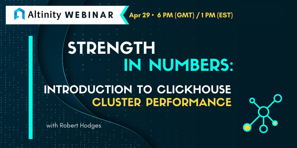 AltinityDB's tweet image. Don&apos;t miss the ClickHouse Clusters webinar tomorrow. Register here hubs.ly/H0pXvwk0 #AltinityDB  #OpenSource #AltinityWebinars #TuesdayMotivation