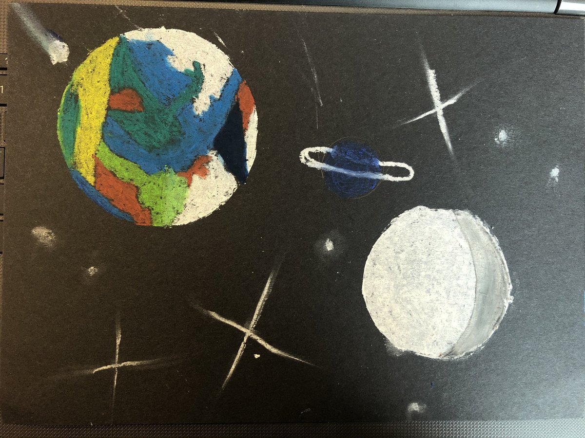 miss_marshall2's tweet photo. @artjohnmayson thanks for your great space art lesson. Myself and the key worker children in school really enjoyed ourselves and learnt some great new skills 😁😁 https://t.co/BU1jKKWsO2