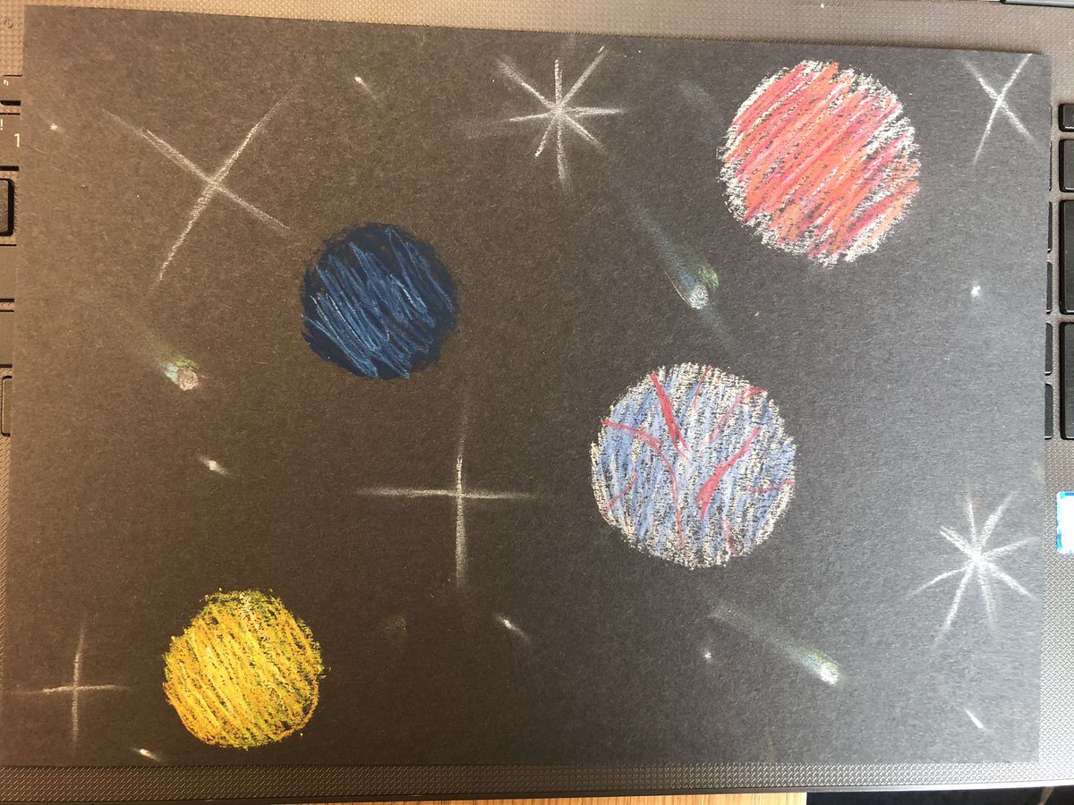 miss_marshall2's tweet photo. @artjohnmayson thanks for your great space art lesson. Myself and the key worker children in school really enjoyed ourselves and learnt some great new skills 😁😁 https://t.co/BU1jKKWsO2