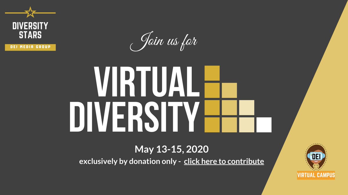 Dont't miss this! Agenda for Virtual Diversity - mailchi.mp/diversitystars… #DEICampusLife