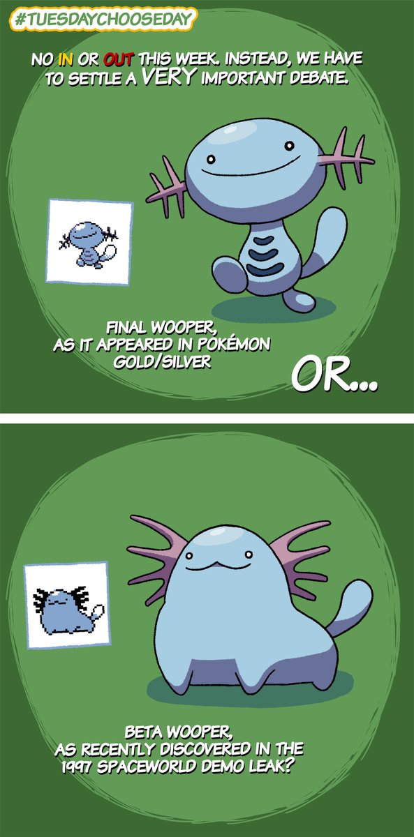 This is a very, very, very important question.

#pokemon #betapokemon #spaceworld #beta #leak #tuesdaychooseday 