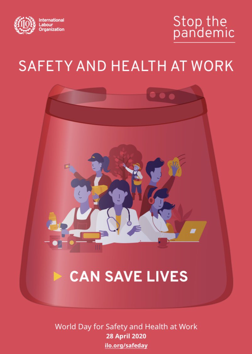 MaherNasserUN's tweet photo. World Day for Safety and Health at Work is today. The focus this year is on addressing the outbreak of infectious diseases at work, in particular, on #COVID19 pandemic. More about the day here: https://t.co/SPflVmPnfo https://t.co/rqtMR8j0Xv