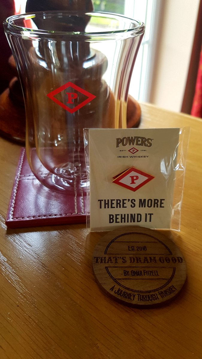 CoughlanMichael's tweet photo. Many thanks to @thatsdramgood and @DPowerswhiskey , @Powers_Whiskey for the prize ! Much appreciated! #AMeasureAbove https://t.co/IZ7hQeIk2Q
