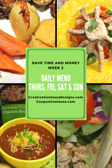 CreativeContess's tweet image. Daily Menu: Week 2 Thurs, Fri, Sat &amp;amp; Sun creativecontessadesigns.com/daily-menu-wee…