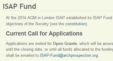 archprospection's tweet photo. We have still funds left in the Open Call for the ISAP Fund. It will remain open until the end of this week (1 May 2020). Maximum amount for each grant is £750 and the paperwork is very light (abstract of the proposed work+basic form):
https://t.co/5ONzu9QPWq https://t.co/RXPrDCxaDo