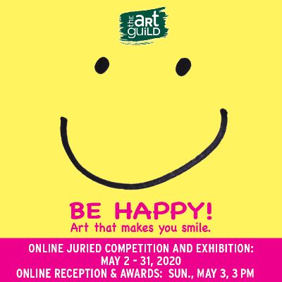 artguildpw's tweet photo. Save the Date! Sunday, May 3rd at 3pm for our ONLINE BE HAPPY RECEPTION &amp; AWARDS, a Call to Artists, an opportunity to be featured in our Member artists' gallery and more online classes! - https://t.co/b7ltfVDIfV https://t.co/w2gnFfXcFW