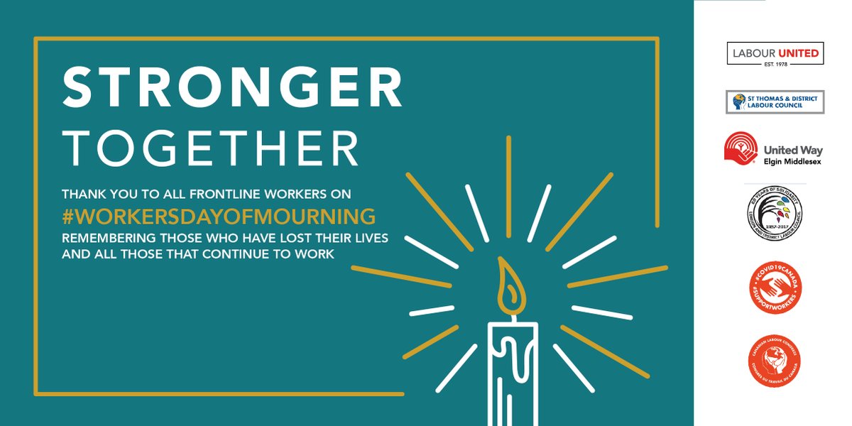 UWOFA would like to thank all frontline workers, especially today. #workersdayofmourning.