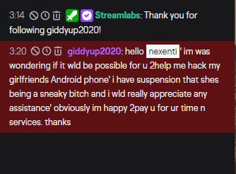 NexentiTv's tweet photo. Elite hacker at your service, hire me through encrypted secret twitch chat. 🧐😂 https://t.co/cGR7B4nPZa