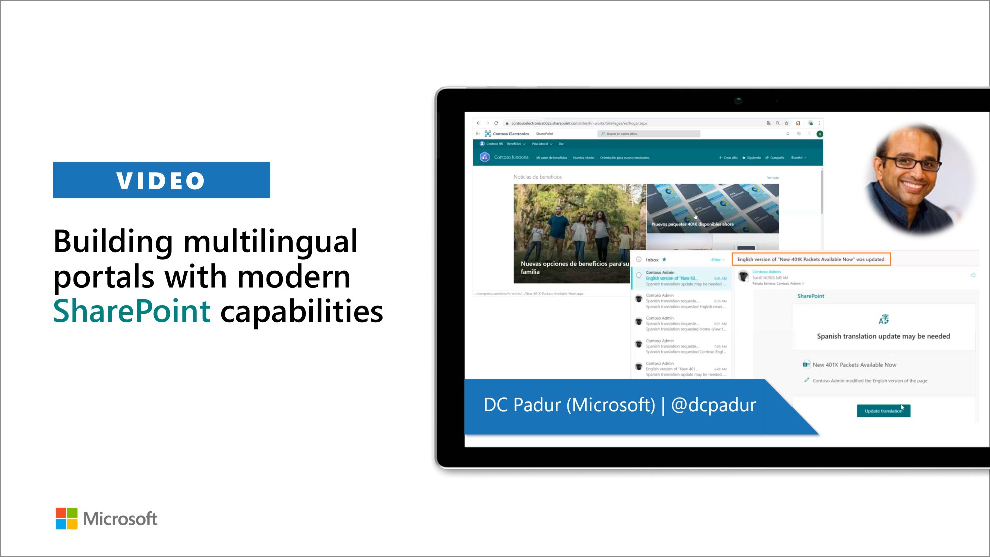 Microsoft SharePoint al Twitter: "Great #Microsoft365 and #SharePoint demo  by @dcpadur on building multilingual portals with modern SharePoint  capabilities https://t.co/Hmxp0DWYwR #Office365dev #Microsoft365dev  https://t.co/zlDVkeUCG2" / Twitter