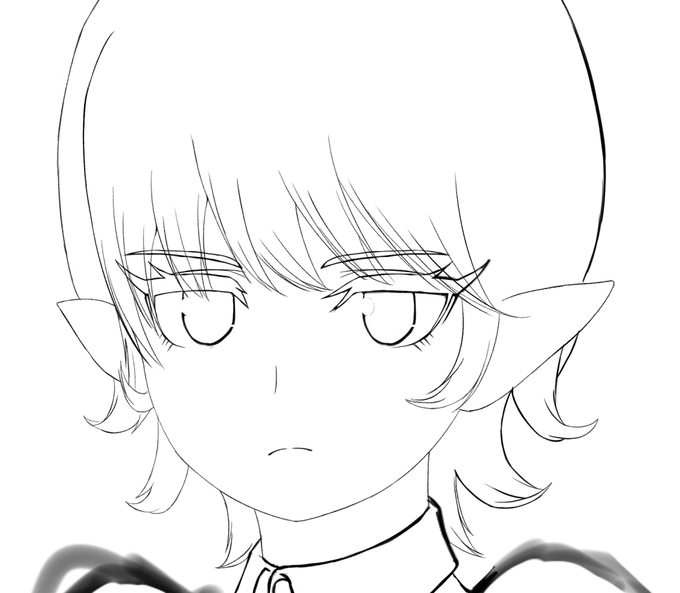 出来るだけ細い線で描いたらどうなるか実験中💪💪 