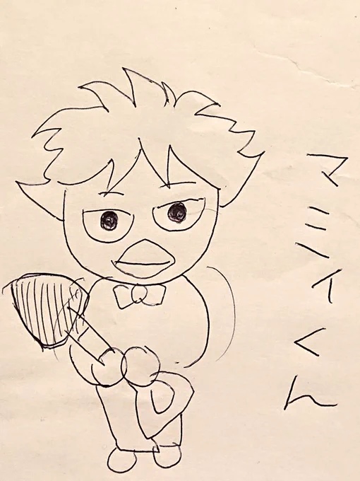 おねいちゃんが描いた私のあつ森マミィくん←
違うよ、こうだよ。っつって描いてキィって言われるマミィくん。→ 