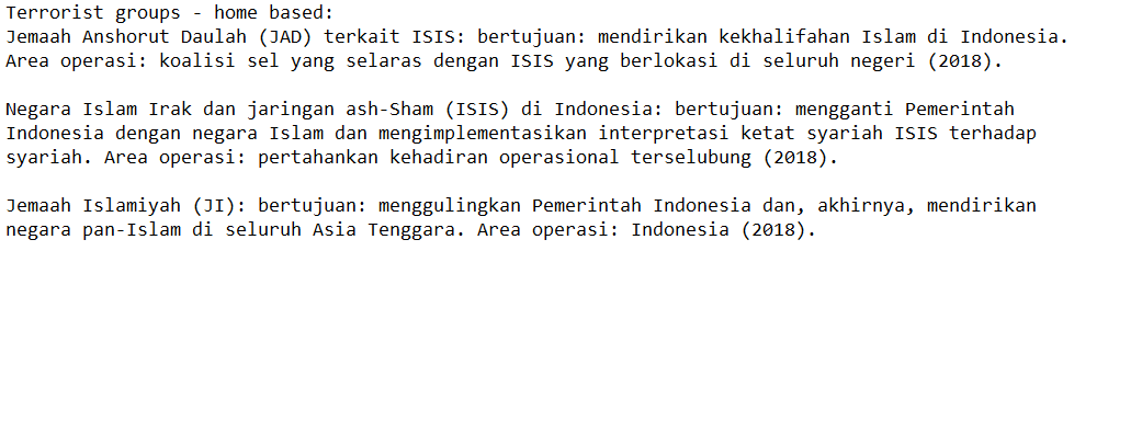 NapoleonAF7's tweet photo. Terrorist groups - home based.
https://t.co/IS1TZ7vWVE
sumber : @CIA  

#teroris #terorisme #JamaahAnsharutDaulah #JAD #JemaahIslamiyah #JI #AbuSayyadGroup #ASG
#MajelisMujahidinIndonesia #MMI #JamaahAnsharutTauhid #JAT #JamaahAnsharutKhilafah #JAK #MujahidinIndonesiaTimur #MIT https://t.co/Lpwxo62Zs6