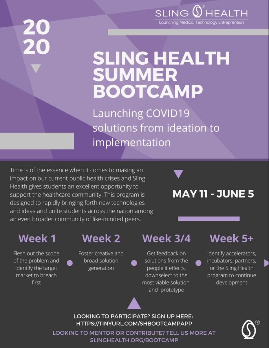 WashUengineers's tweet photo. Have you designed a solution to help #flattenthecurve? Interested in moving your projects forward?

@SlingHealthSTL and the American Medical Association will provide a one-month virtual incubator for #COVID19 innovations. 

Learn more: https://t.co/b8TeiAi70T https://t.co/hLXHwyLdBt