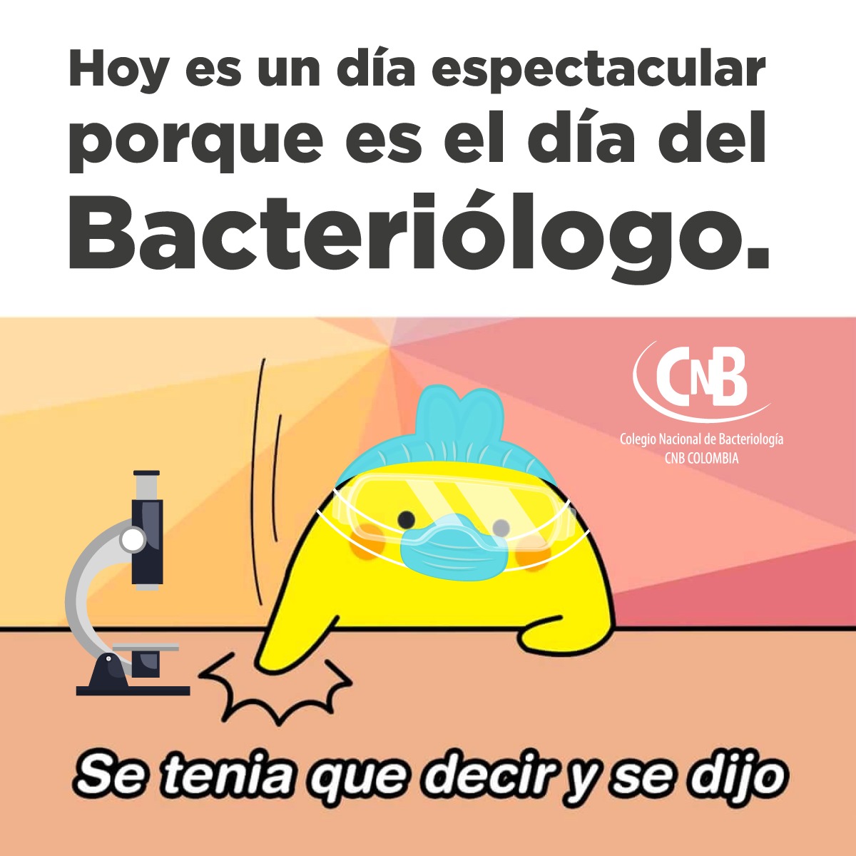 CNBComunica's tweet photo. #DíaDelBacteriólogo #28DeAbril https://t.co/3QmtlOesQu